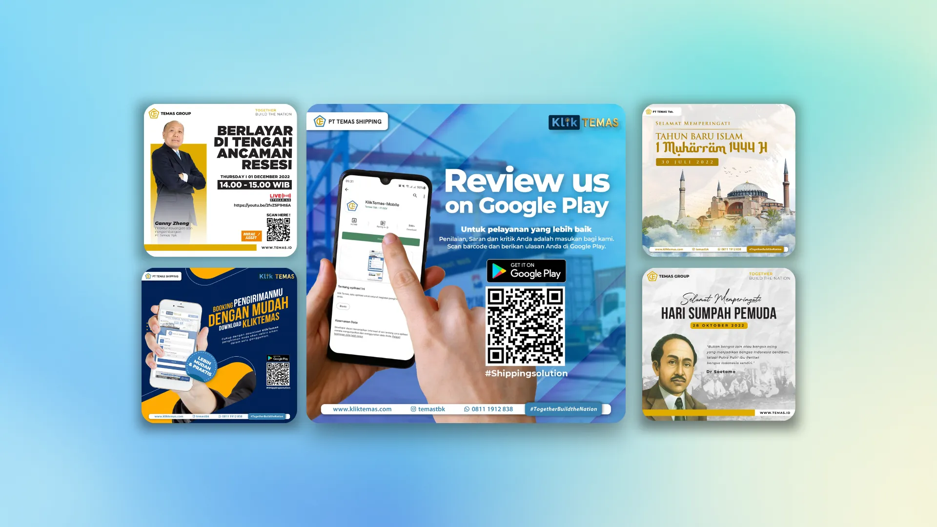 Social Media Branding PT TEMAS Shipping & PT TEMAS Tbk.