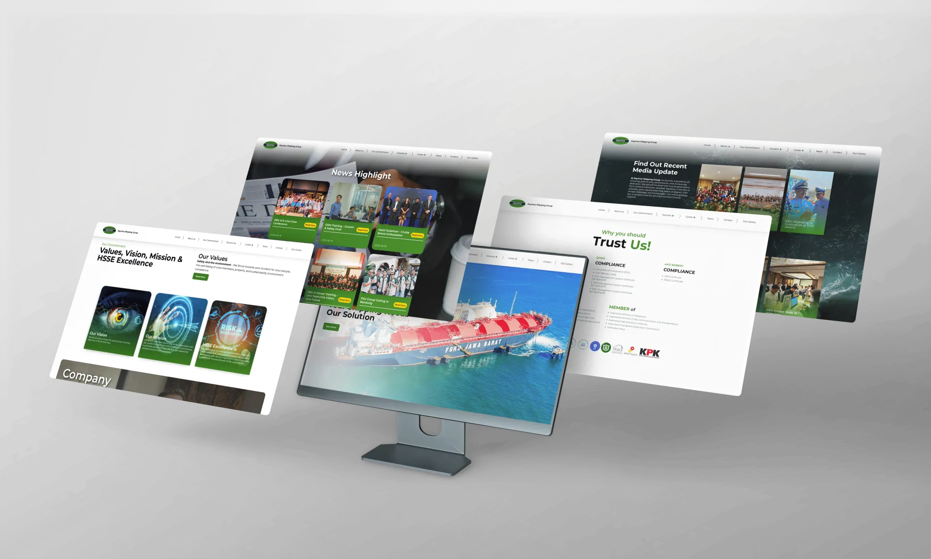 Website Design UX PT Equinox Shipping Group